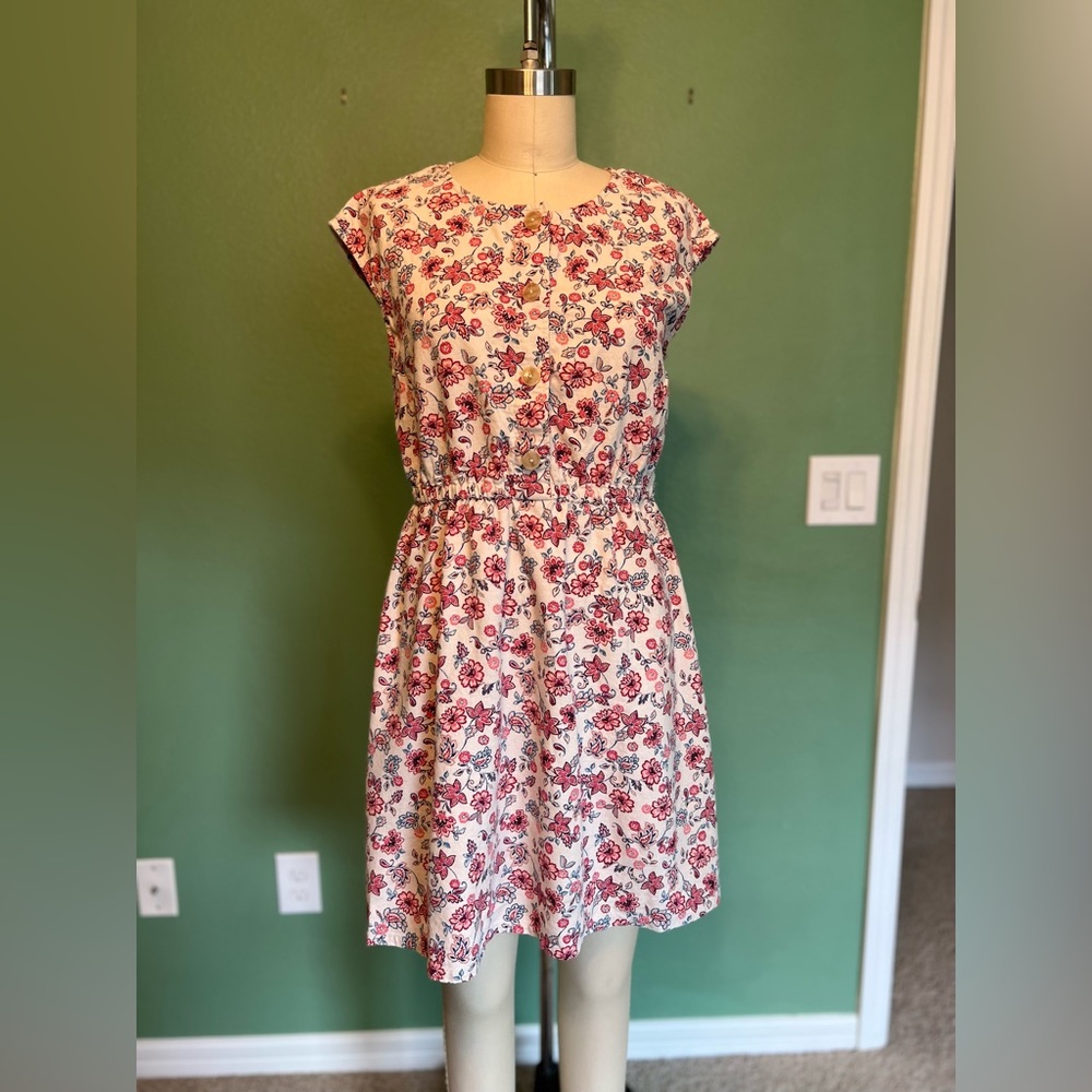 Gap kids linen blend floral dress